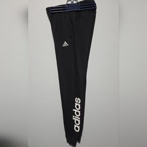Adidas Kids Black Sweatpants with White Logo